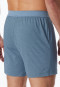 Boxershorts Organic Cotton gemustert blaugrau - Comfort Fit