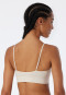 bustier with cups V-neck matt sand - Seamless light