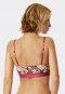 Bustier adjustable straps berry lace - Summer Floral Lace