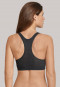Bustier met cups dubbelrib racerback antraciet - Personal Fit Rippe