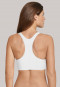 Bustier met cups dubbelrib racerback wit - Personal Fit Rippe