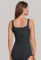 Trägertop Doppelripp schwarz - Personal Fit Rippe
