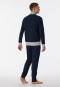 Vrijetijdspak interlock opstaande kraag rits manchetten nachtblauw - Warming Nightwear