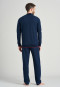 Pyjama d'intérieur à manches longues rayures bleu nuit - Warming Nightwear