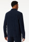 Shirt long-sleeve velour chest pockets midnight blue - Mix+Relax