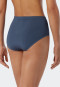 Slip a vita alta a coste di colore blu - Seamless Recycled Rib