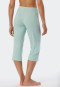 Pants 3/4-length interlock organic cotton ribbed look mint - Mix+Relax