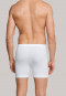 White short pants of a double rib material with fly - Essentials