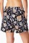 Hose kurz Palmen Blumen schwarz - Mix+Relax