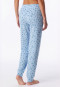 Pants long cuffs flowers leopards light blue - Mix+Relax