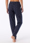 Lange broek manchetten donkerblauw stippen - Mix+ Relax