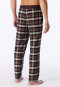 Pantaloni lunghi in flanella a quadri marrone scuro - Mix+Relax