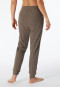Broek lange interlock biokatoen boorden taupe - Mix+Relax