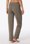 Pantaloni lunghi in Interlock di cotone biologico, grigio tortora - Mix+Relax