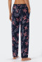 Broek lang, modal, zakken, bladprint multicolour - Mix+Relax