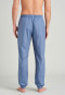 Pants long woven fabric cuffs stripes blue - Mix & Relax