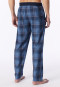 Langere broek van geweven stof, faded denim met geruit motief - Mix+ Relax