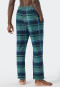 Hose lang Webware kariert mineral/blau - Mix+Relax