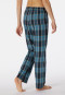 Hose lang Flanell Organic Cotton Karos petrol - Mix+Relax