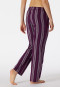 Pants long woven fabric organic cotton stripes plum - Mix+Relax