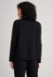 Jacket long-sleeved Tencel stand-up collar zipper cuffs black - Mix + Relax