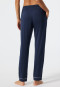 Lounge pants long/extra-long modal piping dark blue - Mix & Relax