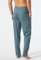 Lounge pants long fine interlock patterned mineral green - Mix+Relax
