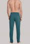 Lounge pants long fine interlock turquoise patterned - Mix + Relax