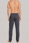 long lounge pants jersey dark gray and white check - Mix & Relax Cotton