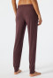 Lounge pants long modal cuffs red-brown - Mix & Relax