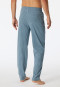 Lounge pants long Organic Cotton blue gray patterned - Mix+Relax