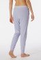 Loungebroek lang biologisch katoen manchetten lila - Mix+Relax