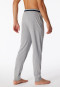 Loungehose lang Organic Cotton Bündchen Streifen grau-meliert - Mix+Relax