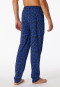 Long midnight blue patterned lounge pants in organic cotton – Mix & Relax