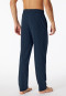 Loungebroek lang biologisch katoen petrol met patroon - Mix+Relax