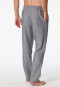 lounge pants long woven fabric herringbone black pattern - Mix & Relax