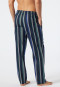 Lounge pants long woven fabric stripes royal - Mix & Relax