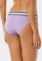 Mini bikini bottoms lined striped elastic waistband purple - California Dream