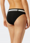 Mini-slip de bikini doublé ceinture élastique rayé noir - California Dream