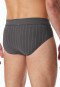 Minislip Feininterlock gestreift anthrazit - Fine Interlock