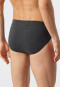 Mini briefs organic cotton piping anthracite heather/red - Comfort Fit