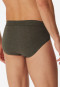 Mini briefs organic cotton piping heather green - Comfort Fit