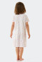 Chemise de nuit manches courtes coton bio volant couronnes princesse blanc - Girls World
