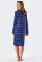 Sleep shirt long-sleeved organic cotton stripes horse horseshoe blue - Horse World