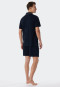 Pajamas short interlock dark blue - Fine Interlock