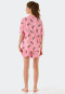 Pajamas short organic cotton button placket pineapple pink - Ocean Flow