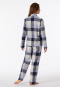 Pajamas long flannel organic cotton checked multi-color - selected! premium