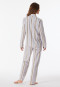 Pyjama lang Flanell Organic Cotton Streifen flieder - selected! premium