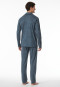 Pyjama lang Paisley jeansblau - Fine Interlock