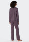Pajamas long lapel collar graphic print purple - selected! premium inspiration